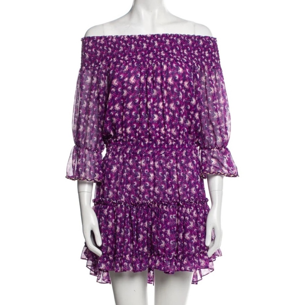 MISA Los Angeles Purple Floral Dress, size L